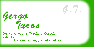 gergo turos business card